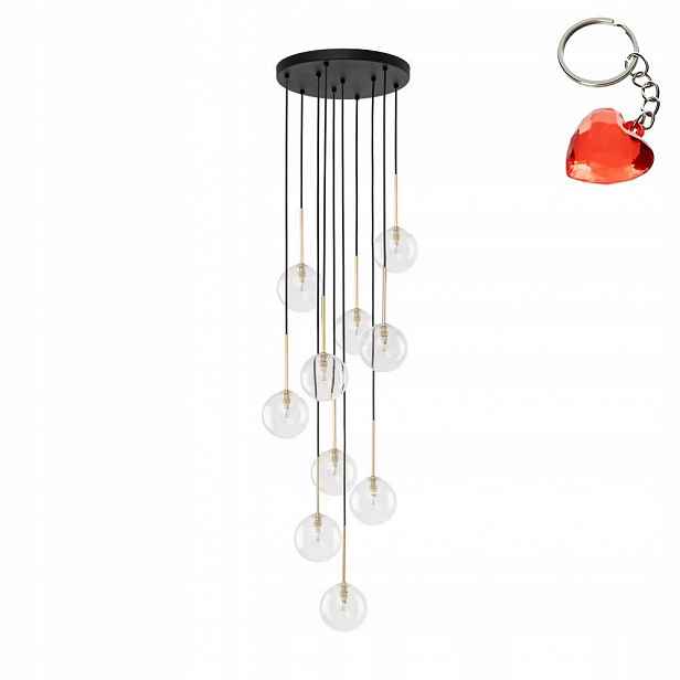 Převis Pendant Stropní Svítidlo Černá Zlatá 42 cm 10 zdrojů G9 6W Tk Lighting