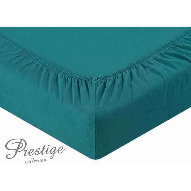 Prostěradlo Jersey s gumičkou 220x200 Tmavě tyrkysová Prestige Collection 160 g