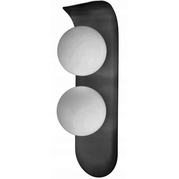 Pati Moderní nástěnné svítidlo 35 cm 2xG9 Černá mléčná koule