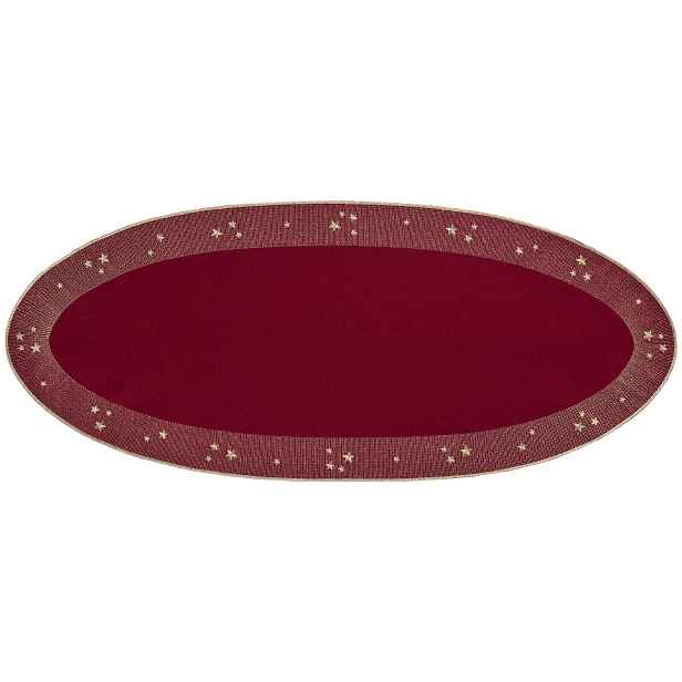 Sander Ubrus oválný / prostírání Starlight, 36 x 88 cm, burgundy 826957-26