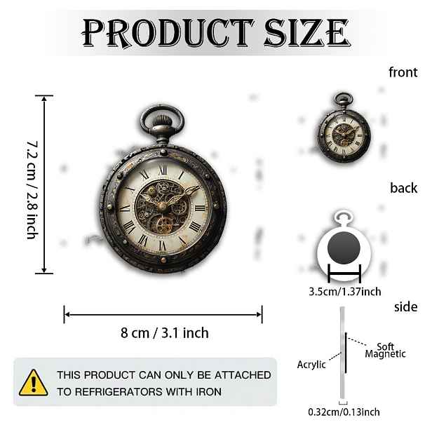 TEMU 1 ks Steampunk kapesní hodinky s - Vintage hodinky s ozubenými koly a ozubenými čepelemi, akrylát vhodný pro sběratele hodin, retro dekorace na