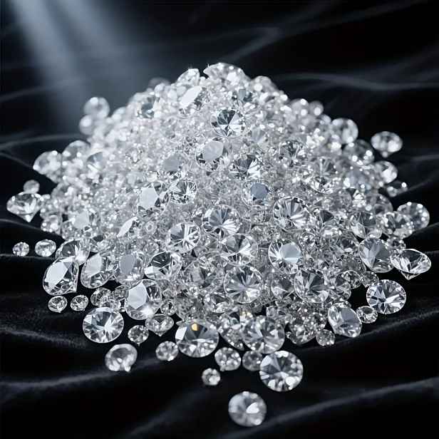 TEMU 4900 Umělé Diamantové Dekorace, Třpytivé Imitace Diamantů, Výplně do Váz, Akrylové Drahokamy, Rozptýlené Křišťály na Stůl, Čtyři Velikosti,