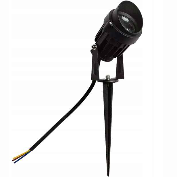 Zahradní zapichovací Led reflektor černý, nastavitelný 7W 3000K IP65 Abruzzo