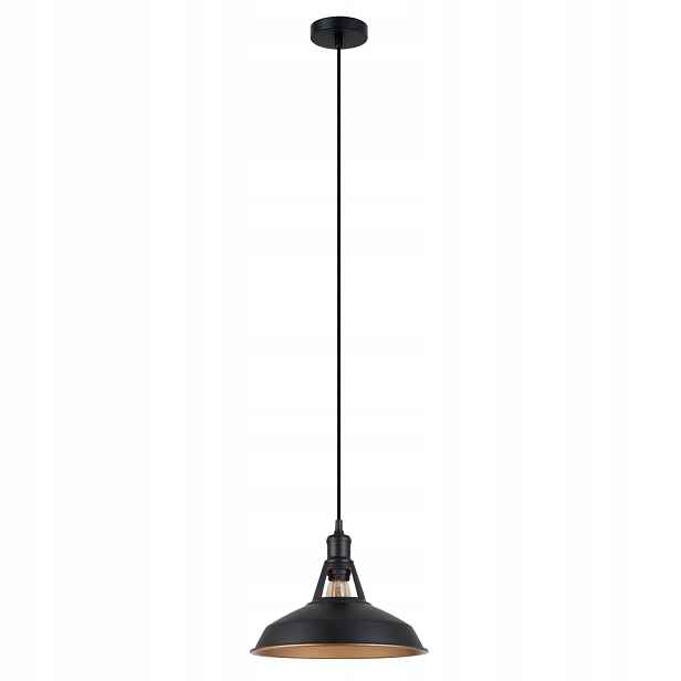 Italux Freya Závěsná lampa Industriální černá, nastavitelná E27 40W