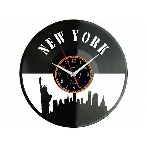 New York Dárek Originální dekorace do domu Hodiny z vinylové desky