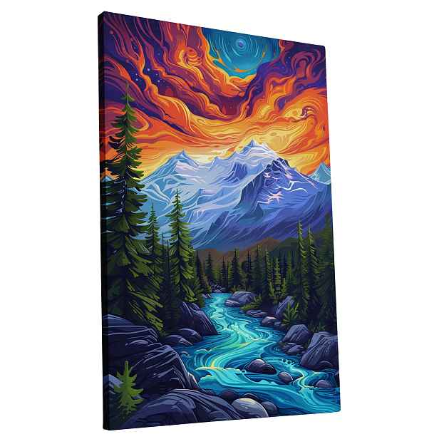 Obraz na plátně Malebná horská krajina do bytu, pokoje, obývacího pokoje 60x90