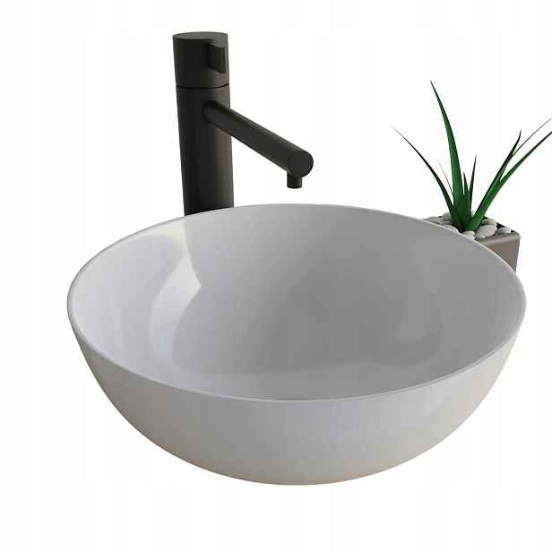 Umyvadlo na desku kulaté VMbathrooms bílé