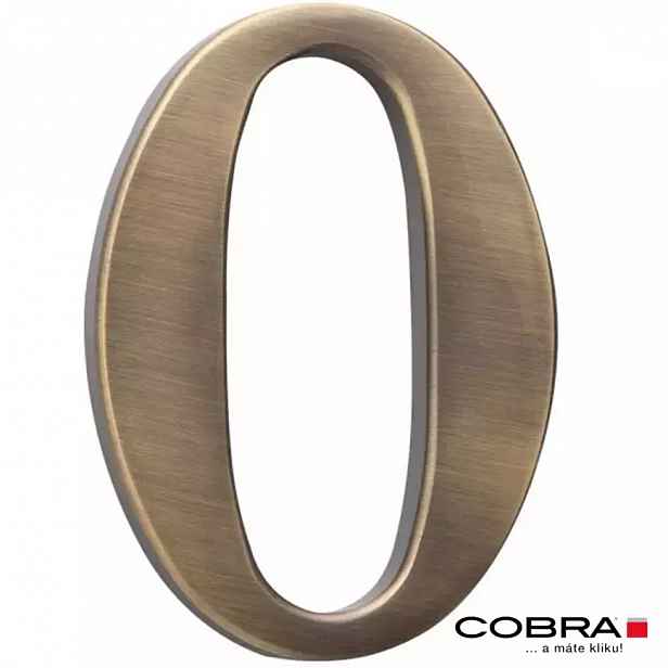 Cislo 3D bronz cesany 0  - 10 cm