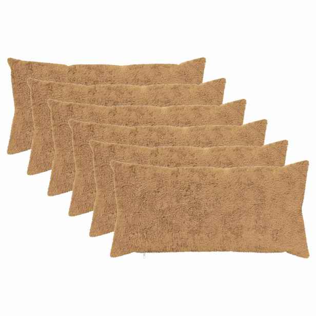 vidaXL Povlak na polštář 6 ks HEERLEN Taupe 40 x 80 cm Umělá králičí