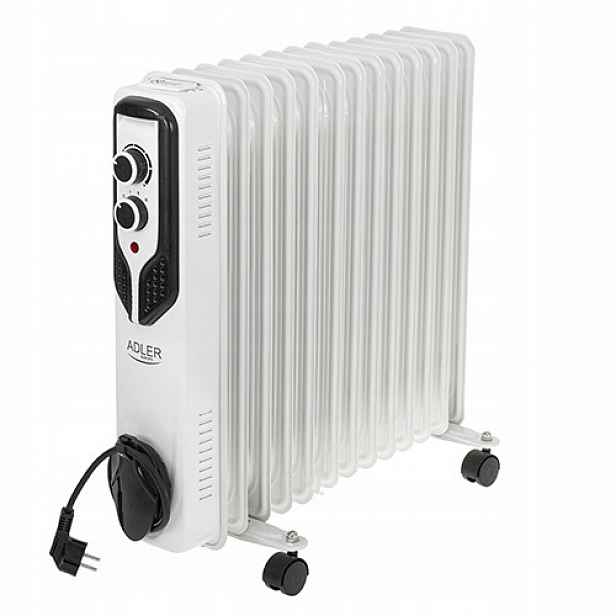 Výkonný olejový radiátor 13 Žeber 2500W Termostat Kolečka 3 úrovně výkonu