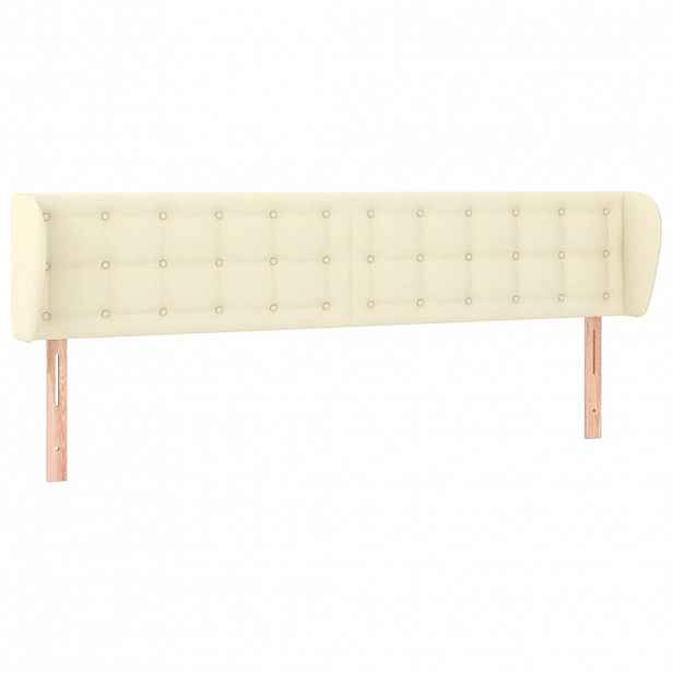 vidaXL Čelo postele typu ušák krémové 203x23x78/88 cm umělá kůže