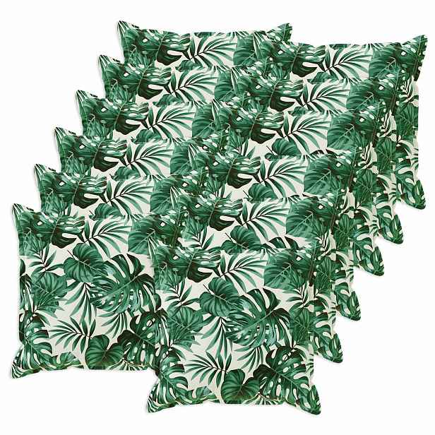 vidaXL Polštář List s polštářem HOUTEN 12 ks Vzor listů Polyester