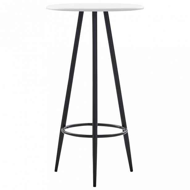 Barový stůl Ø 60cm Bílá-černá