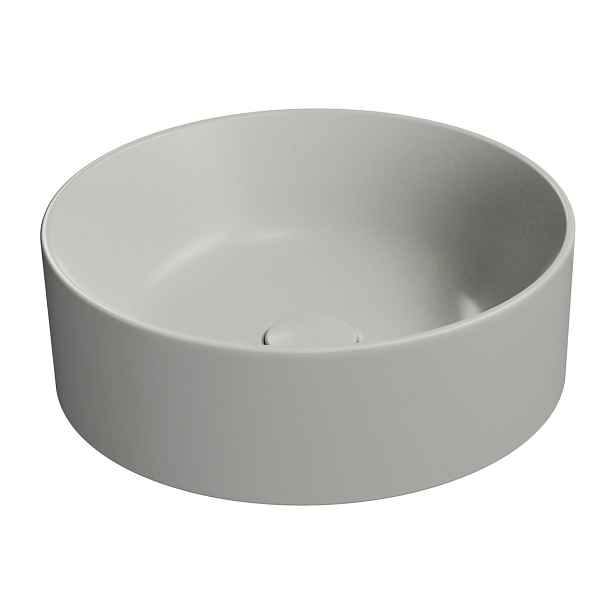 GSI KUBE X keramické umyvadlo na desku, průměr 40cm, cenere mat
