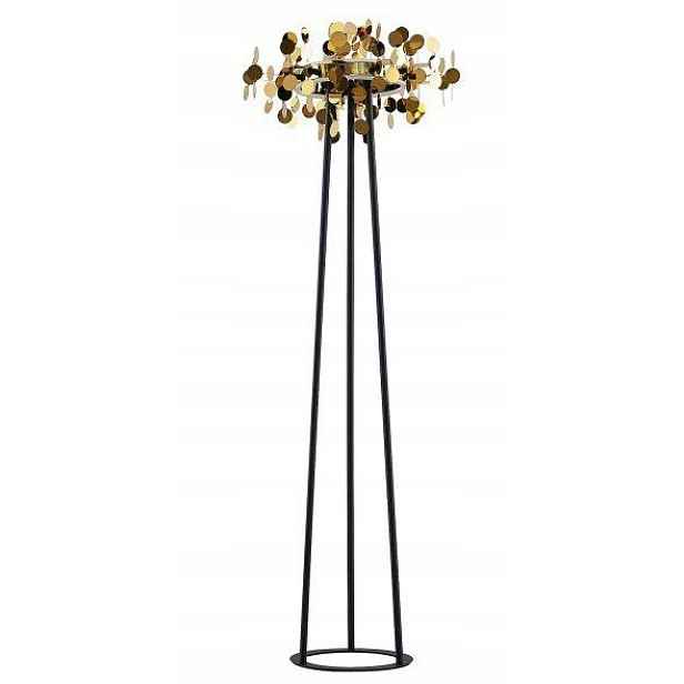 Lampa Lucande Glimmo Led Stojací Lampa Brass Stmívač Černá
