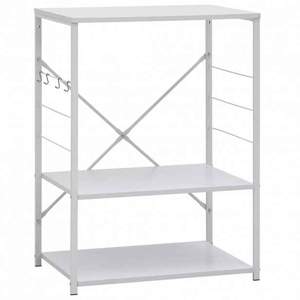 vidaXL Skříňka na mikrovlnku bílá 60 x 39,6 x 79,5 cm kompozitní dřevo
