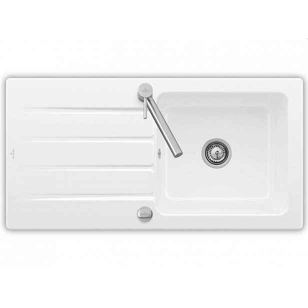 Villeroy & Boch Architectura - Keramický dřez 100x51 cm s odtokem, CeramicPlus, alpská bílá 336002R1