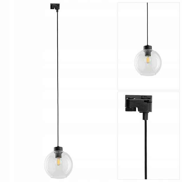 Černá kolejnicová lampa Tracer Cubus v moderním provedení do obývacího pokoje Tk Lighting
