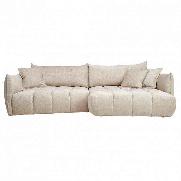 Lomoco ROHOVÁ SEDAČKA, textil, béžová
