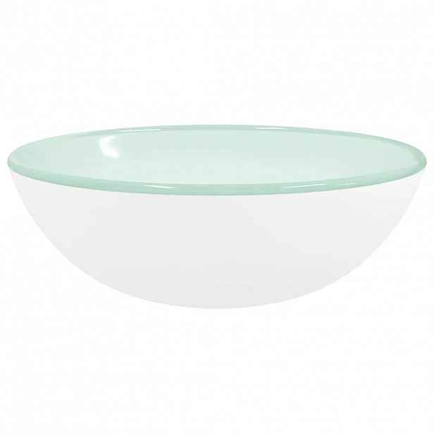vidaXL Umyvadlo tvrzené sklo 35 x 12 cm bílé