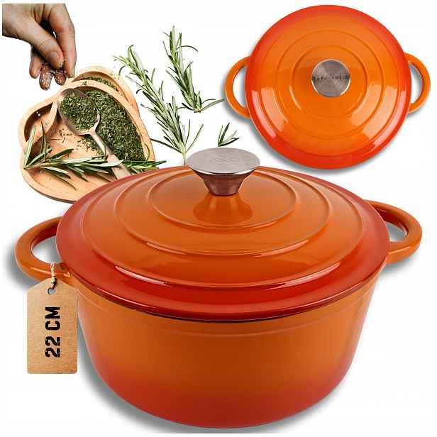 Hrnec 22 cm oranžový
