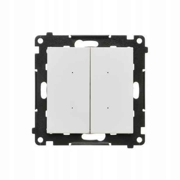 Kontakt-Simon Elektronický spínač dvojitý bílý matný TEW2.01/111