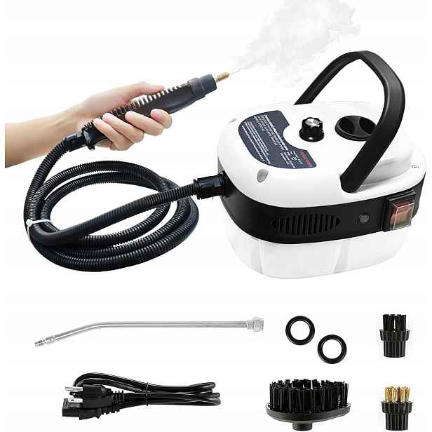 Parní čistič 2500W 3bar s příslušenstvím pro kuchyň a čalounění