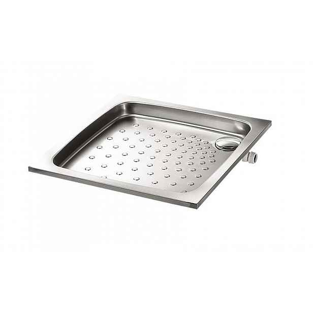 Sanela - Nerezová sprchová vanička 800x800 mm, antislip SLSN 07