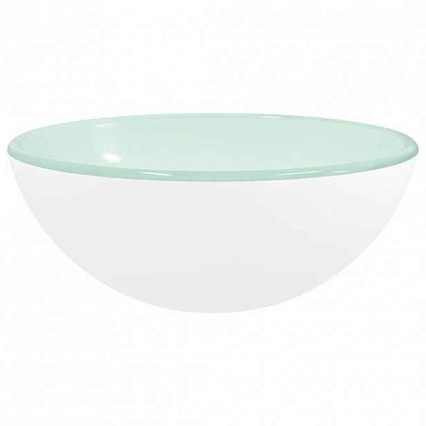 vidaXL Umyvadlo tvrzené sklo 30 x 12 cm bílé