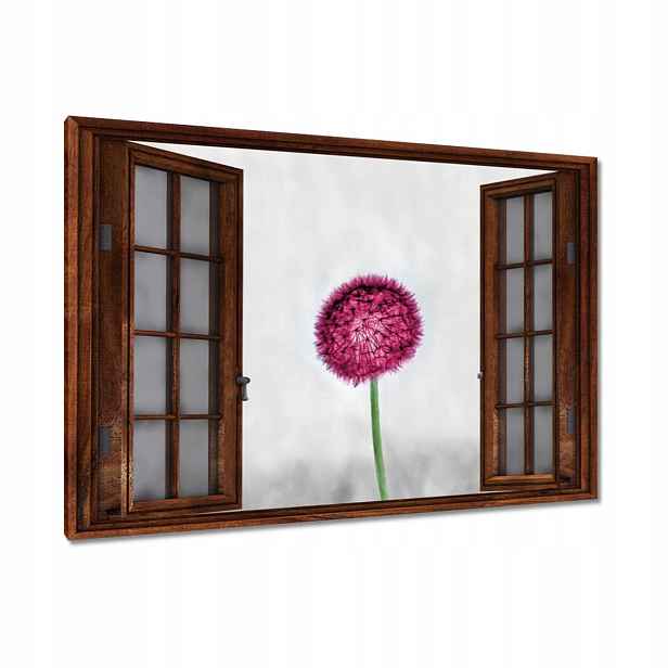 Obrazy 120x80 Růžový pampeliška Květina