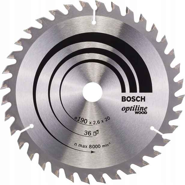 Kotoučová Pila-h Optiline Wood 190*2,6*20/16 Z36 2608640613 Bosch