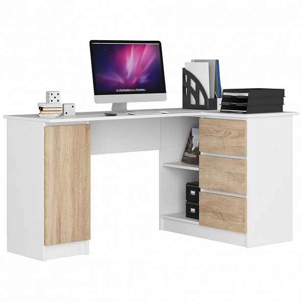 RAUMHIRSCH FURNITURE PSACÍ STŮL Bílý, dub Sonoma 77/155/85