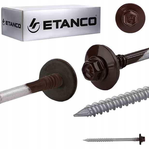 Šrouby ETANCO6,4/7,0x130 mm pro sendvičové panely, betonu, dřevo 8017 100 Ks