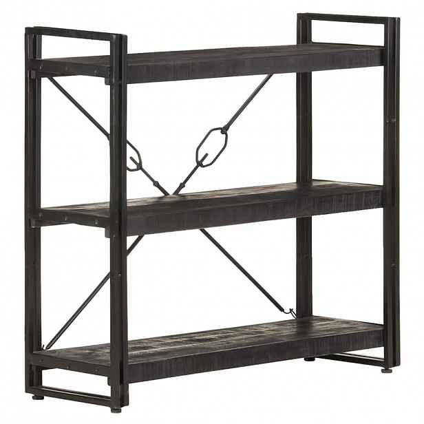 vidaXL Knihovna se 3 policemi 90 x 30 x 80 cm masivní mangovník