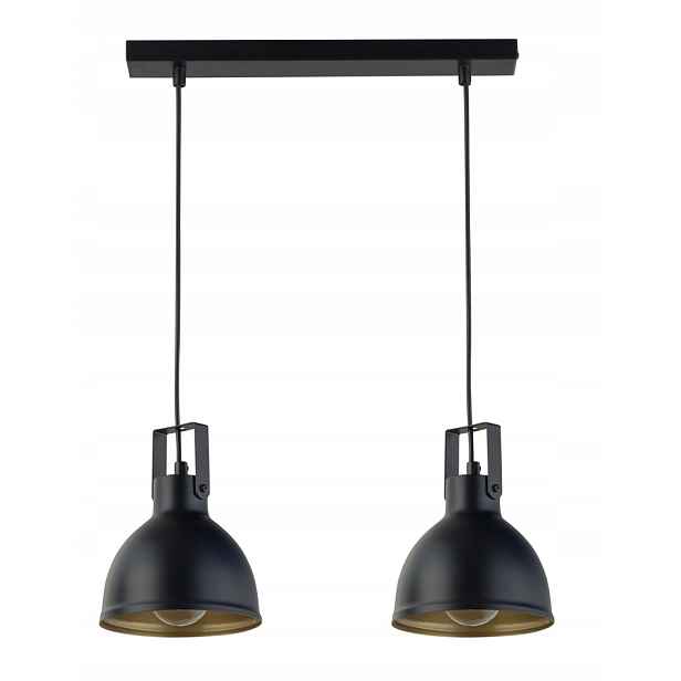 Závěsná lampa Mars černá zlatá loft E27 15W 2x bod Sigma Lighting