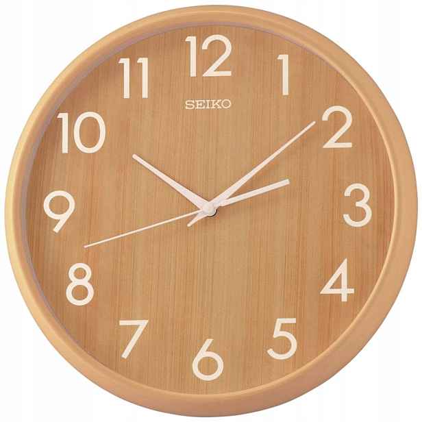 Hnědý Čitelný Klasický Tichý Japonský Hodinový Stroj Seiko QXA810Y 30 cm