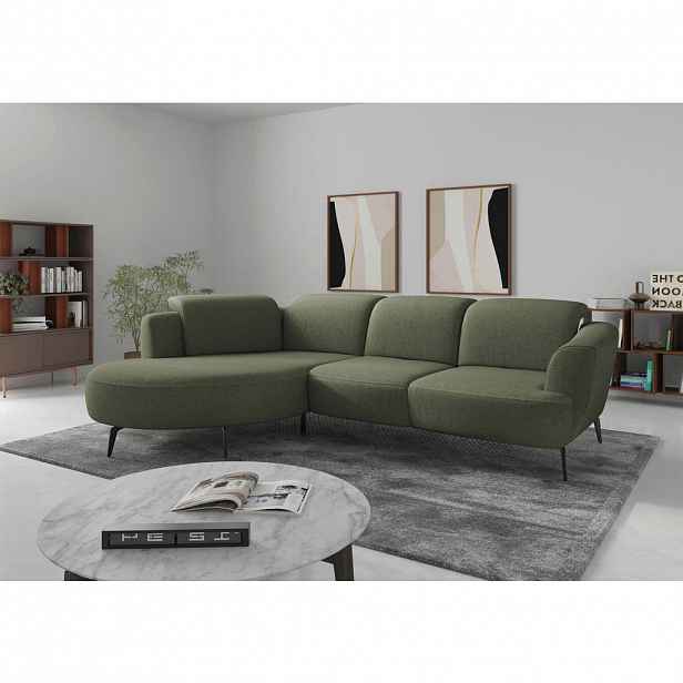 Sit & More ROHOVÁ SEDAČKA, textil, olivově zelená