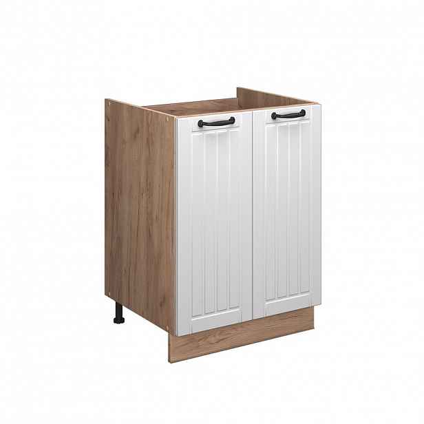 Vicco SKŘÍŇKA POD DŘEZ Fame-Line, Bílý venkovský dům/Zlatý mocný dub, 60 cm