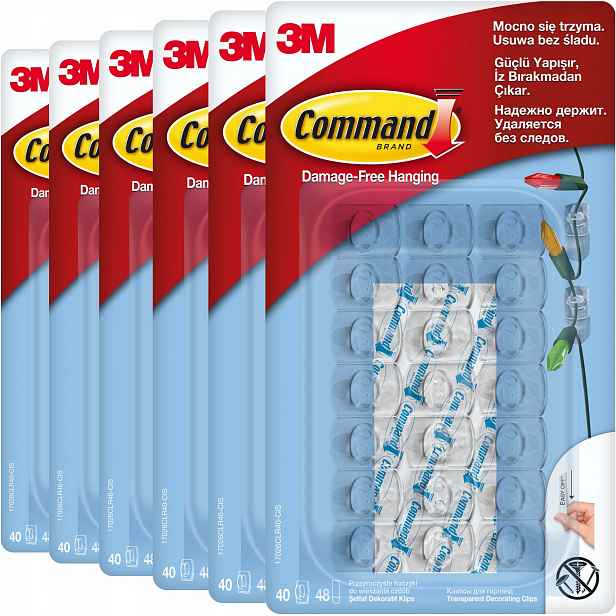 Command Háčky Dekorace Vánoční ozdoby 240 ks 6 ks