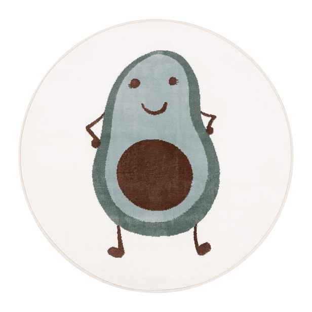 Dětský koberec v mentolové barvě/slonovinový ø100 cm Avocado Mint – FD