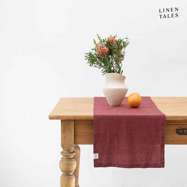 Lněný běhoun na stůl 40x150 cm Marsala – Linen Tales