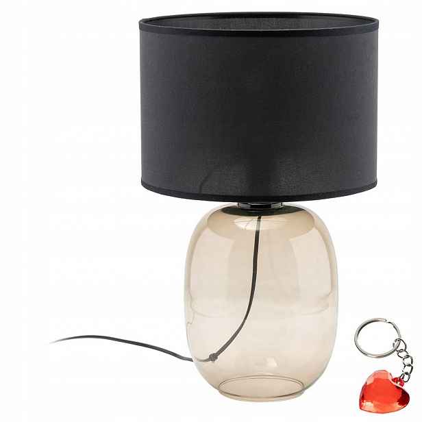 Noční stolní lampa Melody E27 Černá Moderní 48 cm Sklo Tk Lighting