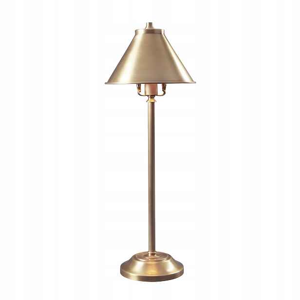 Retro stolní lampa z kovu, zestárlá, mosazná, ve stylu vintage Elstead