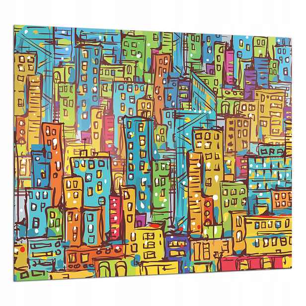Skleněná Deska Ochranná 65x60 Město