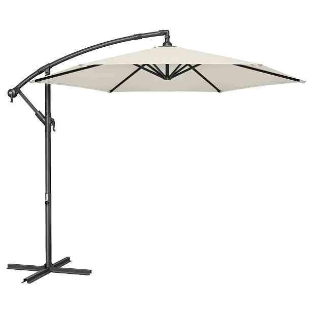 Songmics Zahradní slunečník plážový skládací boční UPF50 255 cm