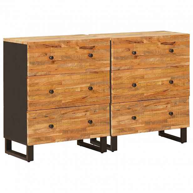 vidaXL Servírovací skříň 2 ks 60 x 33 x 75 cm Masivní mangové dřevo
