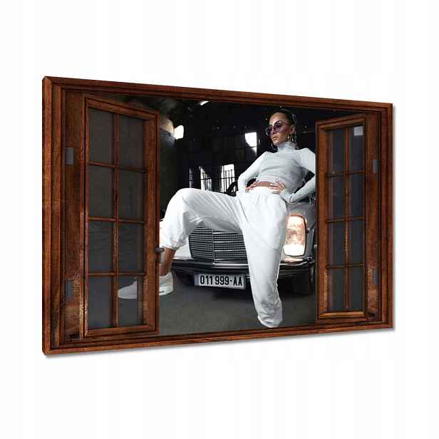 Obrazy 120x80 Bílá klasika Mercedes 200