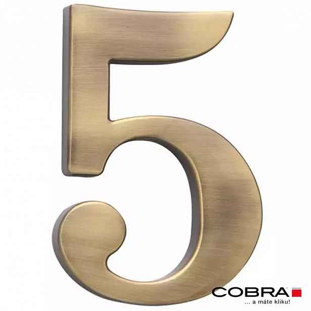 Cislo 3D bronz cesany 5 - 10 cm