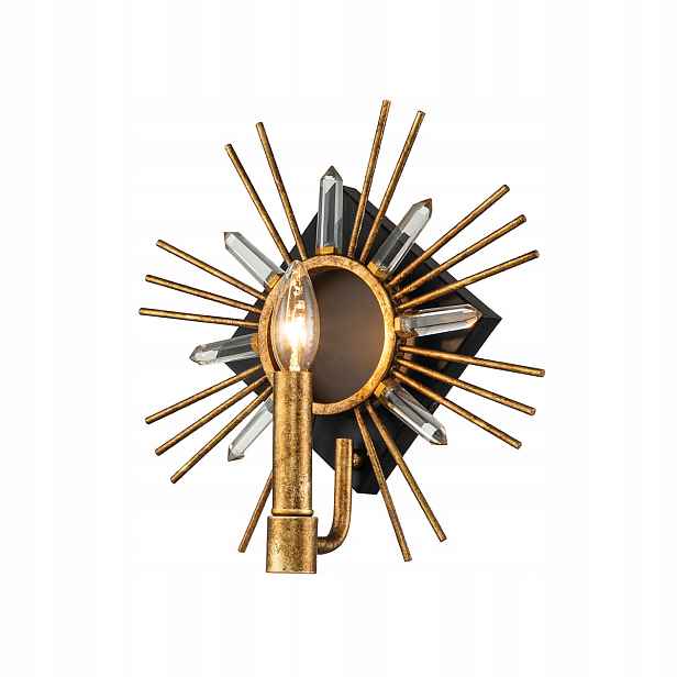 Designové zlaté nástěnné svítidlo Sun King 1xE14 40W, Gilded Nola