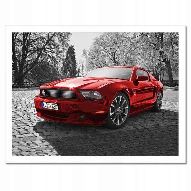 Plakáty v rámu 40x30 Červený Mustang